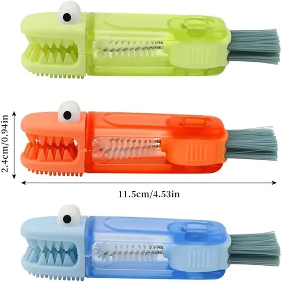 Set di spazzole 3-in-1 per coperchi di tazze, spazzola portatile per la pulizia di bocche di tazze, borracce e bottiglie d'acqua