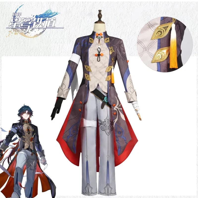 Cosplay Costume Game Uniform with Glove Stellaron Hunters Astral Express Halloween Party Blade Outfits for Anime Comic Cona;6'x