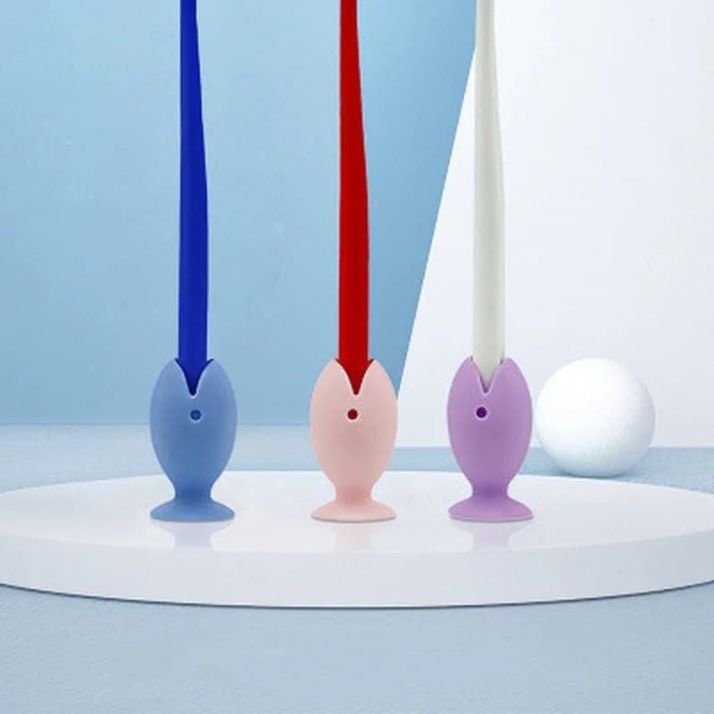 1 grazioso portaspazzolino in silicone a forma di pesce - custodia protettiva portatile da viaggio, salvaspazio, facile da pulire