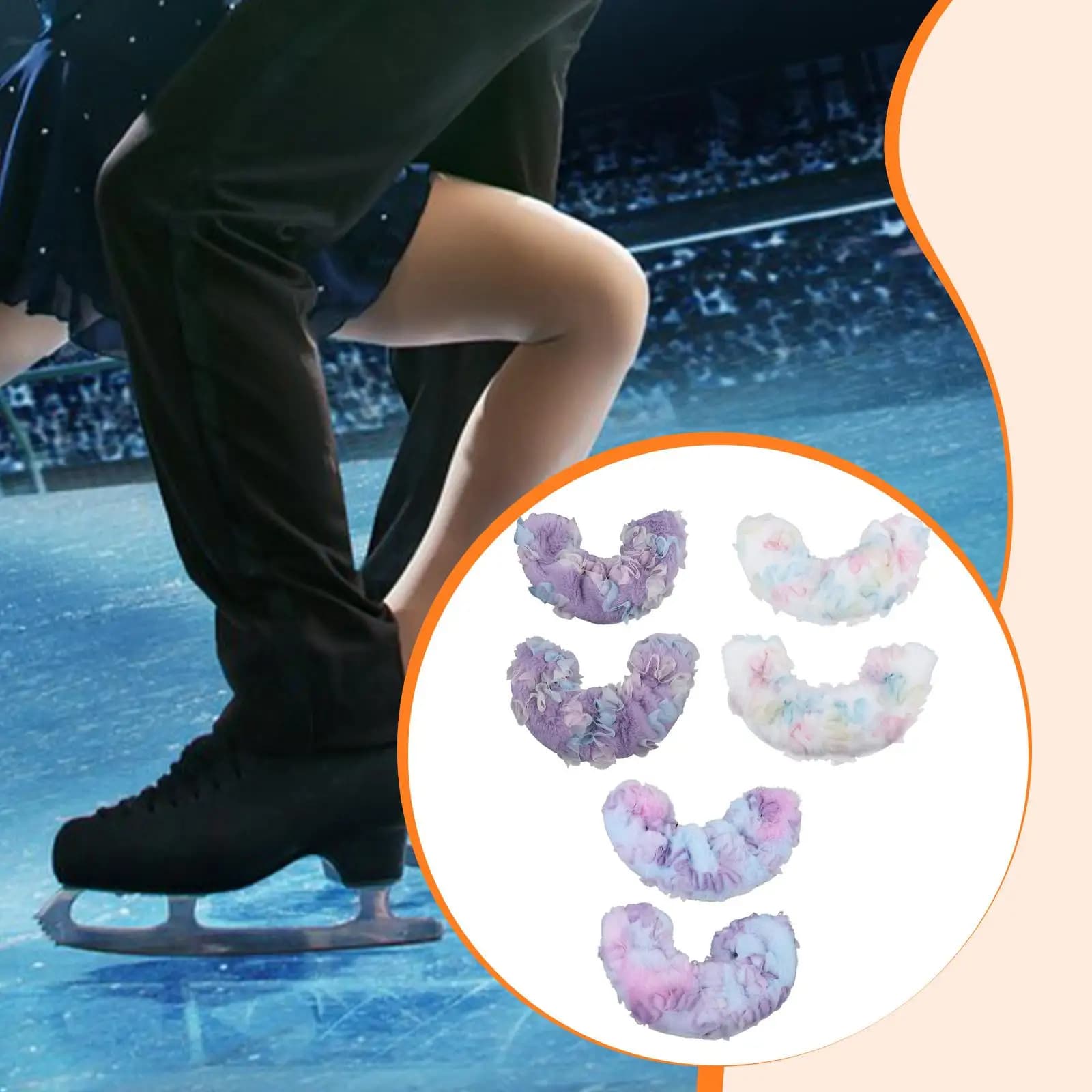 Coprilama per Pattini da Ghiaccio in Morbido Peluche Acrilico, Accessorio Protettivo per Pattinaggio Artistico e Hockey per Giovani e Adulti