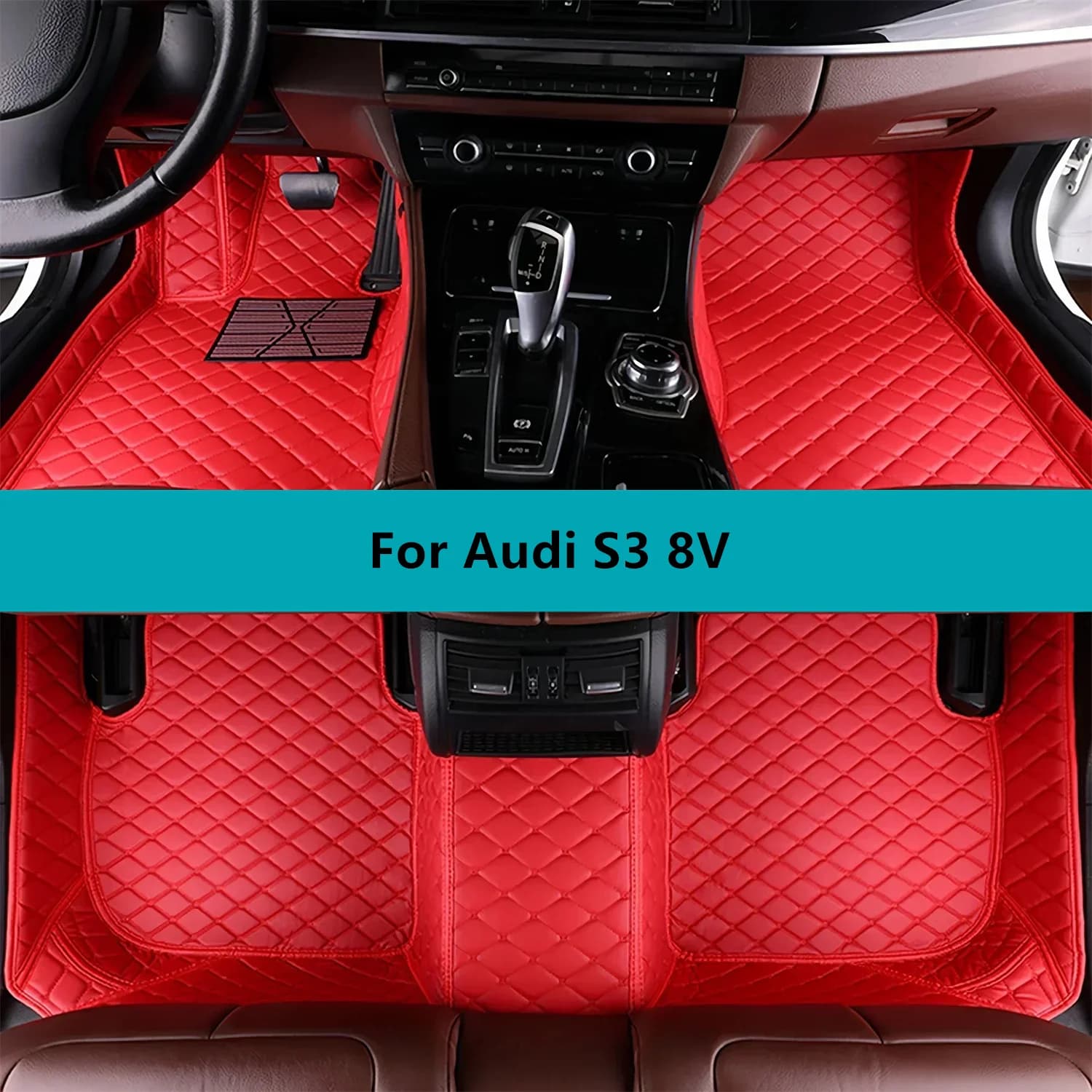 Tappetini per auto personalizzati per Audi S3 8V 2013 2014 2015 2016 2017 2018 2019 2020 Tappetini per auto impermeabili per tutte le stagioni Set completo