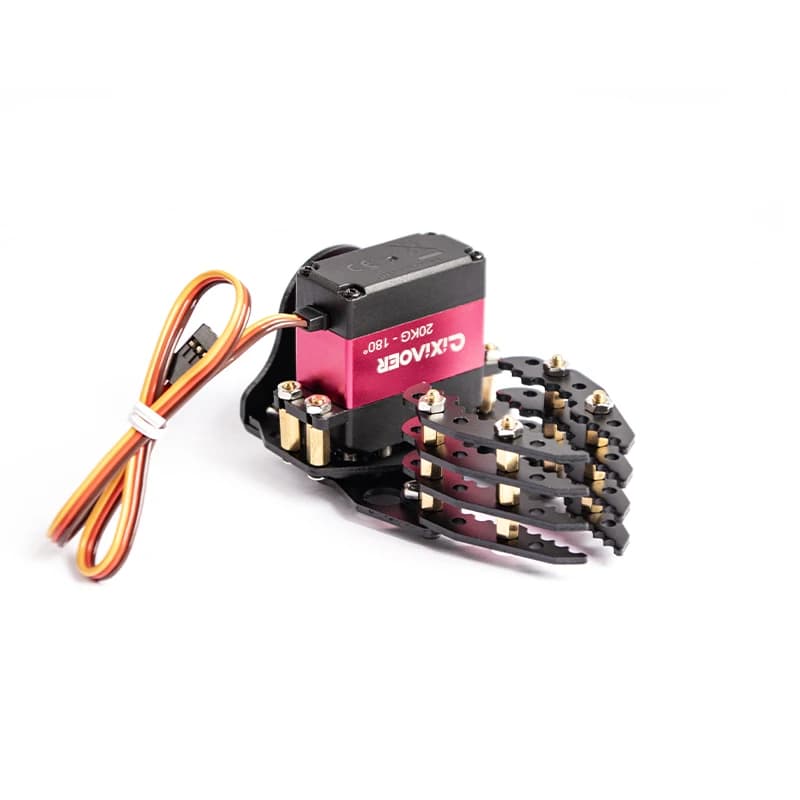 Pinza Meccanica FlyRoun G6 Compatibile con Servo MG996, Strumento di Manipolazione e Presa per Droni Fai-da-Te