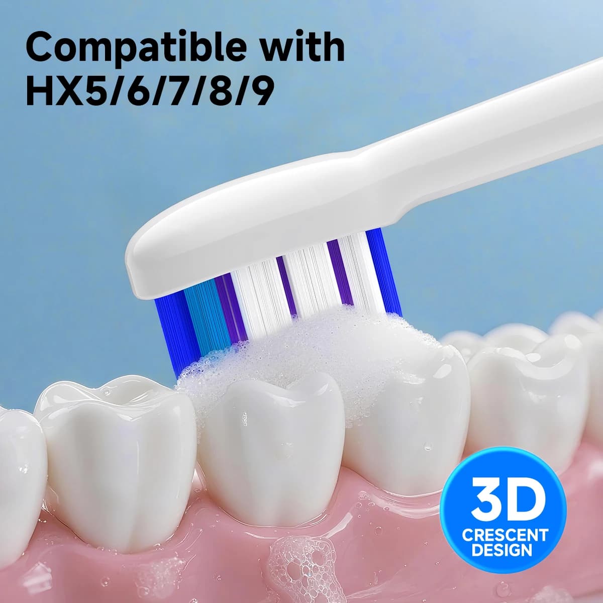 Replacement heads compatible with Philips Sonicare DiamondClean HX5/HX6/HX9 HX6064 electric toothbrush heads