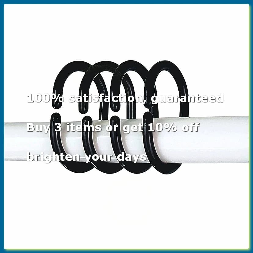 24 PCS Shower Curtain Rings Plastic Shower Curtain Hooks for Bathroom Shower Rod