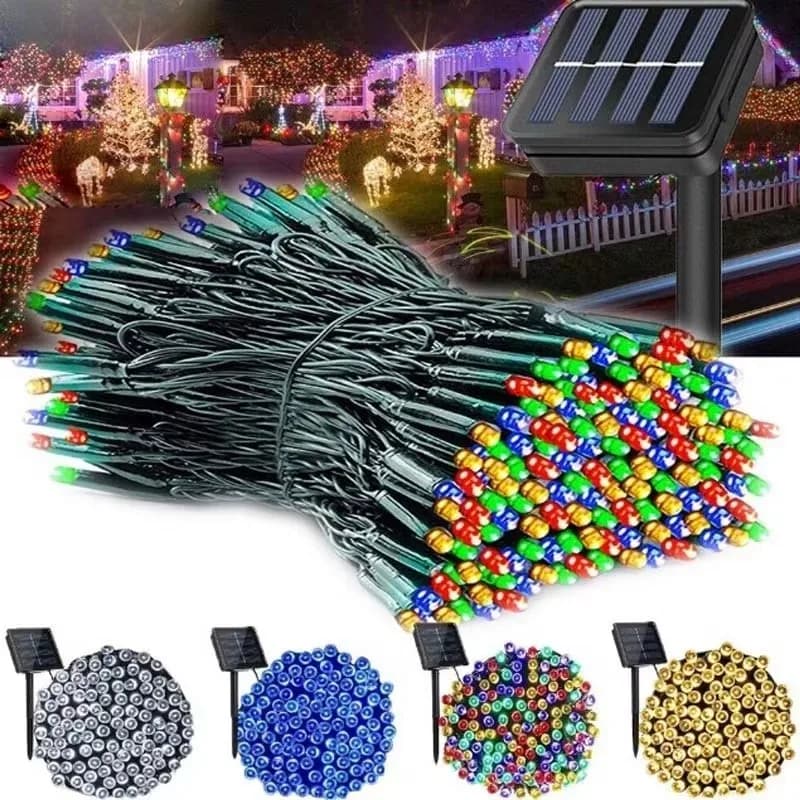 Luci Solari a Stringa per Esterni Impermeabili, Luci Fatate con 8 Modalità per Giardini, Matrimoni, Feste e Decorazioni per Alberi all'Aperto