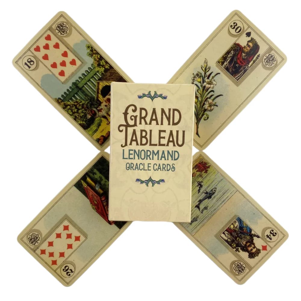 Carte Oracle Grand Tableau Lenormand A 36 giochi di Baralho Edizione Divinazione Inglese Borad