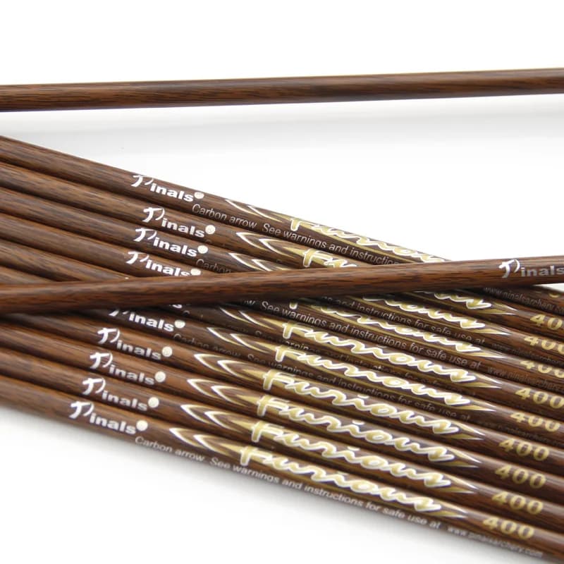 Archery Hunting Pure Carbon Arrow Shafts ID6.2 12 Pcs Woodgrain Traditional Bow Spine 300 400 500 600 Recurve Bow
