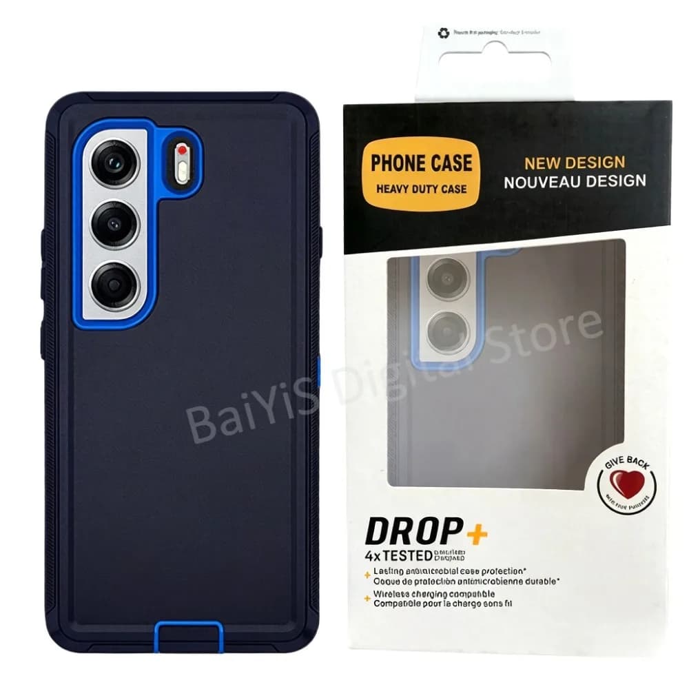 Custodia Protettiva Robusta a 3 Strati per Tecno Camon 40 Pro 30 POP 9 8 7 Pro Spark Go 1 1S 8C Armor Ott Hybrid Defender Cover con Scatola