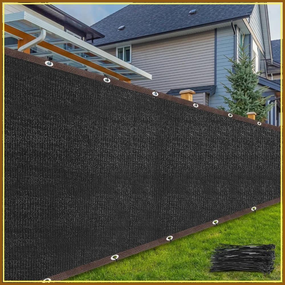 Schermo Privacy per Recinzione 3x100Ft Nero 150GSM 88% di Copertura con Fascette per Cavi, Resistente per Esterni, Muri, Giardini e Cortili
