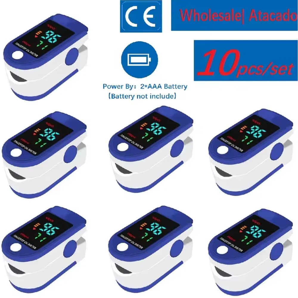 10 Pieces Pulse Oxygen Saturation Monitor in Blood SpO2 with Cardiac Frequency Measurements, Digital Meter LED