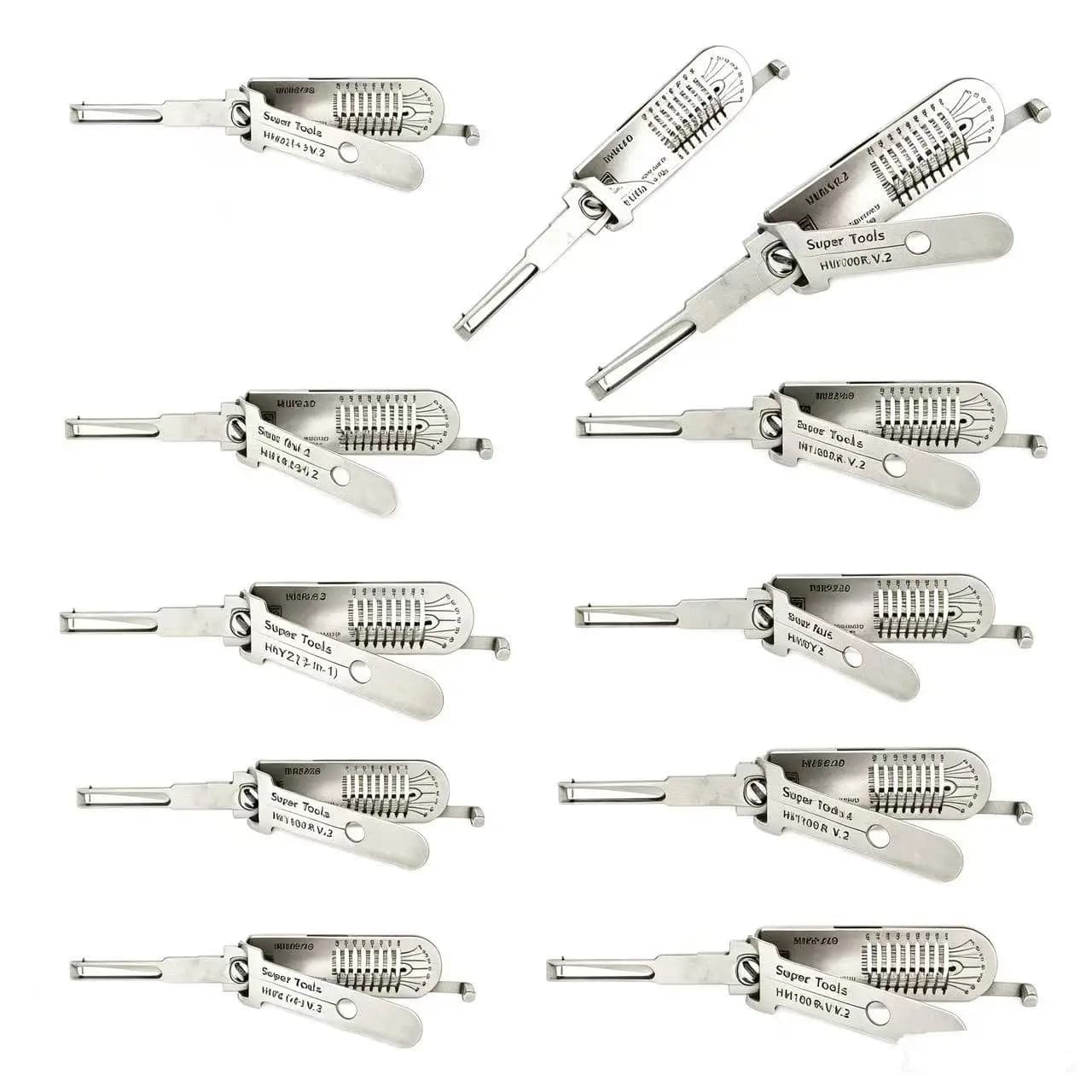 Set di Attrezzi Professionali per Fabbro Auto Cupid Super Tools 2-in-1: Grimaldello e Decodificatore HU92 HU64 VA2 HU66 TOY2 HU100R SIP22