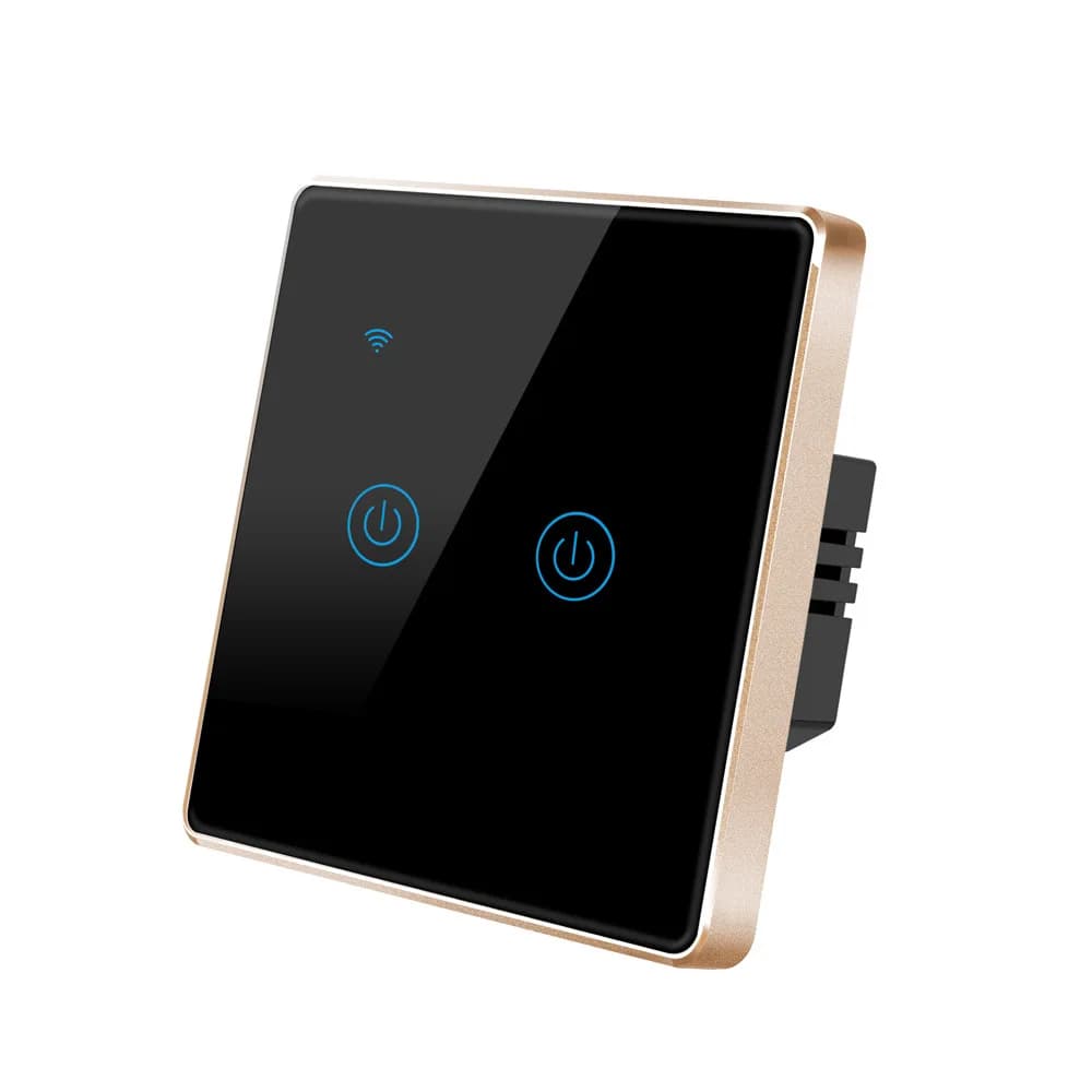 Standard europeo britannico 86mm Zigbee Smart Wifi Switch Modern Zero Fire Wire Metal Frame Spine per telecomando per telefono cellulare