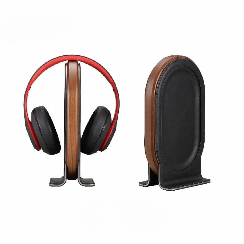 Walnut Wooden Headphone Holder Stylish Play Headphone Holder Table Display Universal Headphone Organizer for Game Setup
