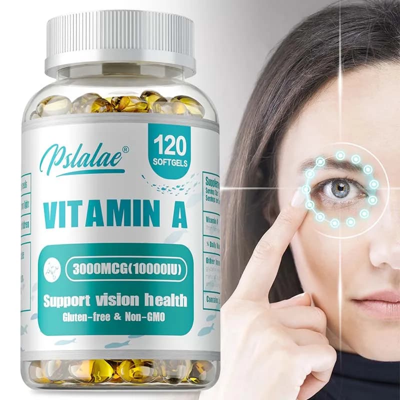 Vitamin A supplement - Antioxidant, It promotes skin health, eyes and immune system, Helps to Improve Vista, Non GMO