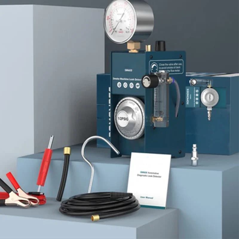 SM603 Rilevatore di perdite di fumo per auto Analizzatore di perdite di tubi dell'olio Tester Localizzatore di strumenti diagnostici per perdite di fumo per camion e moto