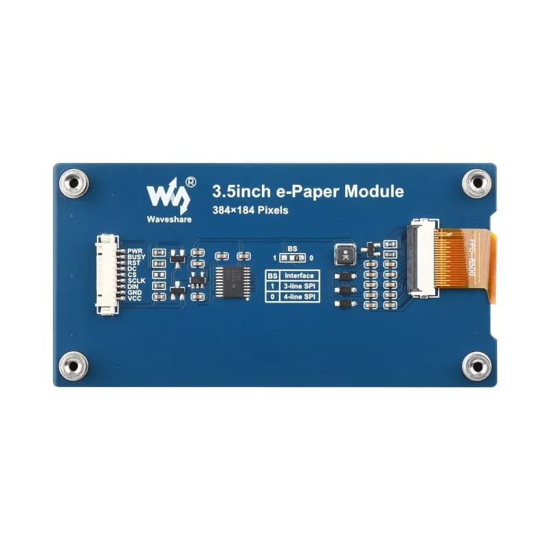 Modulo Display E-Paper SPI da 3,5 Pollici, Risoluzione 384x184, Schermo E-Ink Rosso Giallo Nero Bianco per Arduino STM32 Raspberry Pi