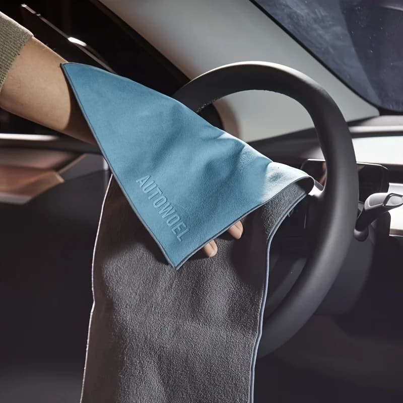 Asciugamano per la pulizia dell'auto Asciugamano per lavaggio auto in velluto corallo su due lati in pelle scamosciata Panno per asciugare l'alta assorbimento d'acqua Straccio per lavaggio di alta qualità
