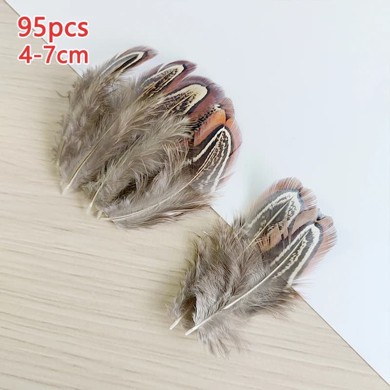 4-7cm Pheasant Feathers Natural 95pcs Bulk Piume Small For Crafts Carnival Decoration Dreamcatcher Hackle Plumas Trim Pictures