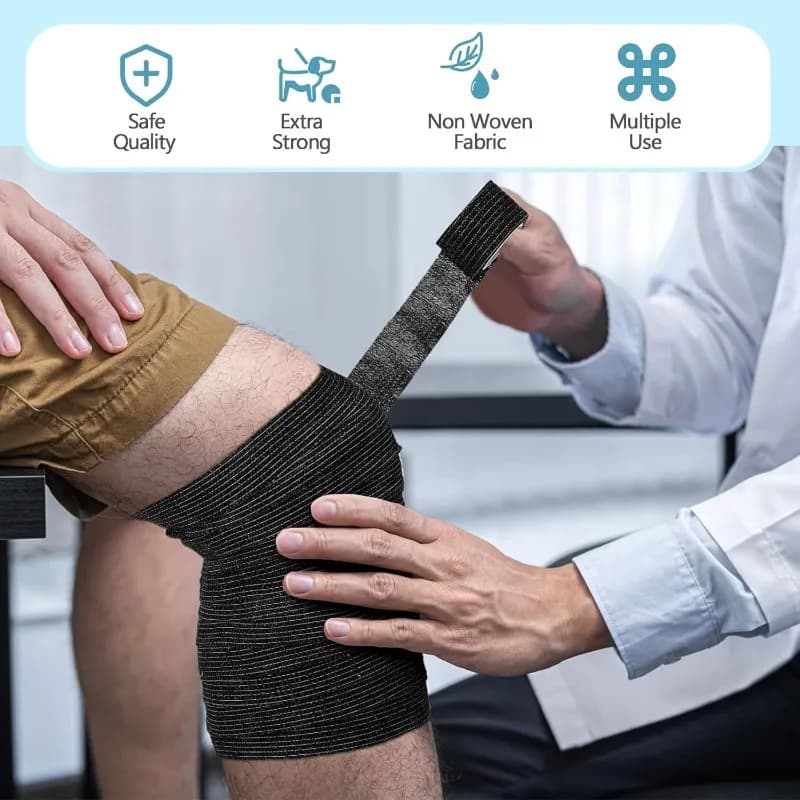 【SPECIALE】Benda coesiva elastica autoadesiva, 48 rotoli, nastro traspirante per ferite, per supporto elastico per polso e caviglia per sport atletici