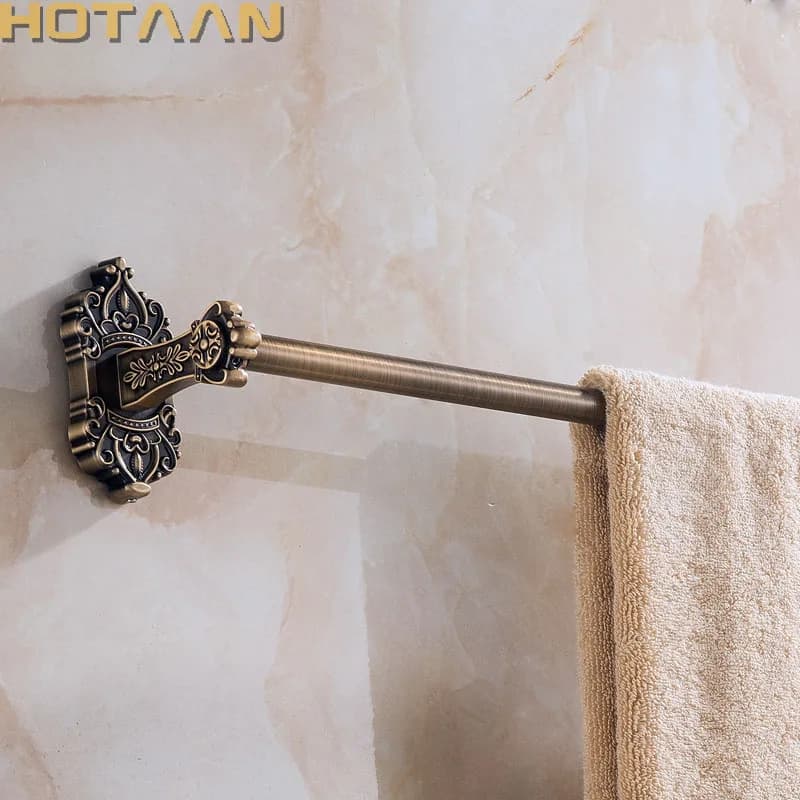 . (24",60 cm) Portasciugamani/Portasciugamani singolo, Alluminio massiccio, Finitura in ottone antico, Accessori da bagno a parete