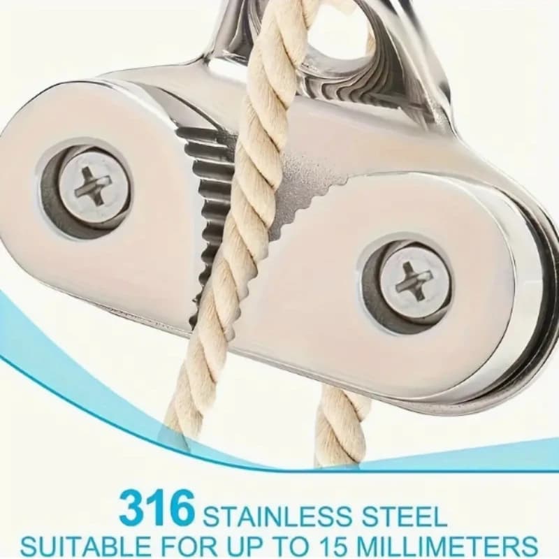 Bitta per camma in acciaio inossidabile Fairlead Vela marina Barca a vela Kayak Canoa Gommone Corda da 10 a 16 mm