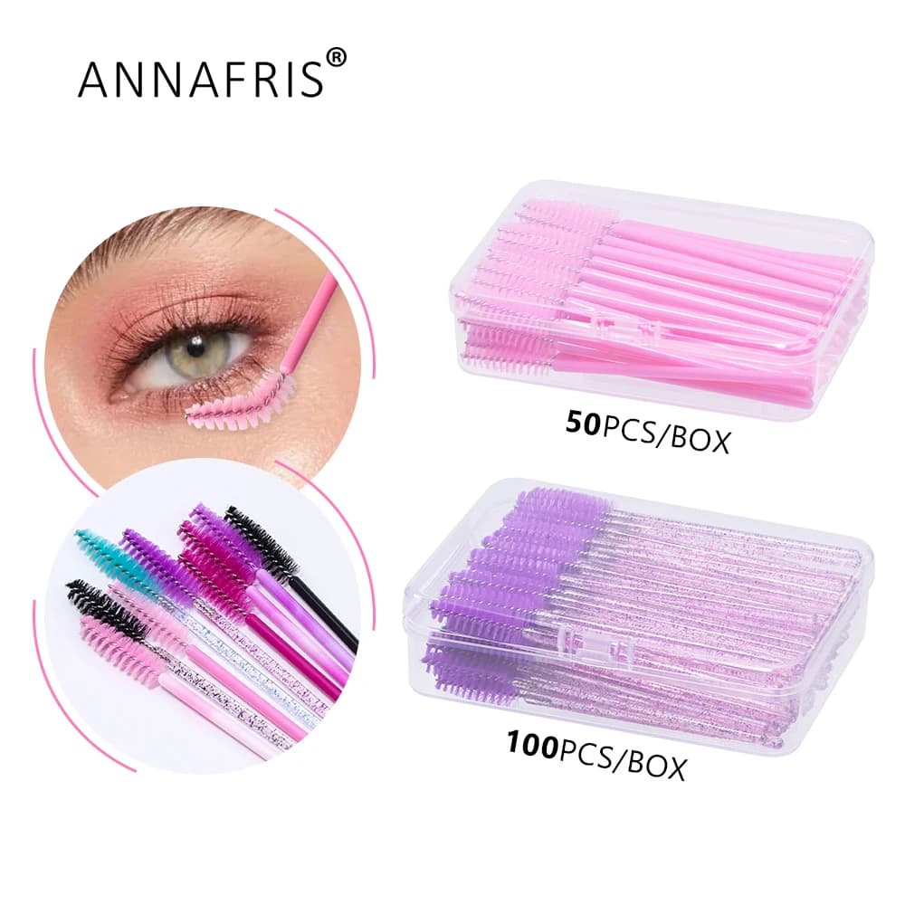 50/100 pieces disposable mink eyelash set tools for beauty makeup applicator eyelash brush for Mascara sticks for extension of muslimah eyelashes