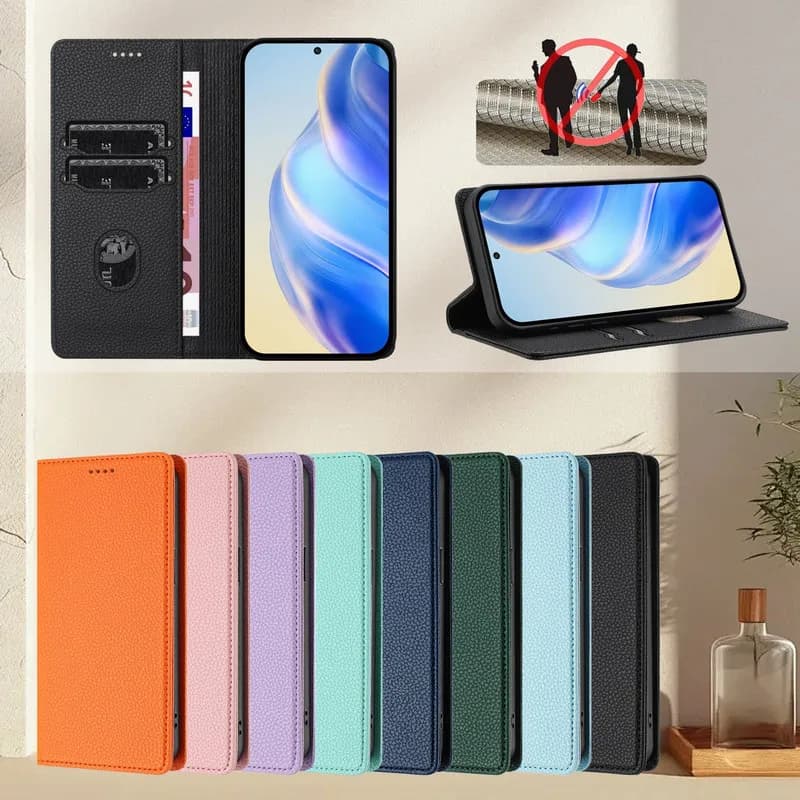 Custodia a libro in pelle RFID con magneti per carte di credito per Samsung Galaxy S26 Ultra 5G, compatibile con Galaxy S26 Plus, S26 Edge, S26 Pro - Funzione Portafoglio
