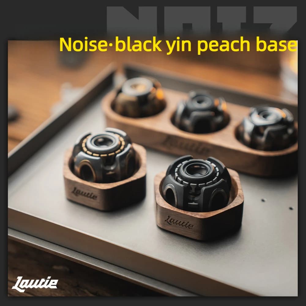 LAUTIE Nano Black Walnut Wood Decorative Base Fidget Spinner Desktop Storage Box Stress Relief Toy