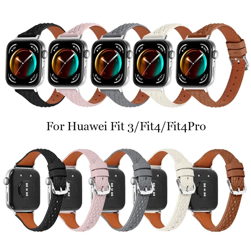 Leather bracelet for Huawei Watch Fit 3 Women's Strap T-shaped leather bracelet for Huawei fit 4Pro Smart Watch Accessories