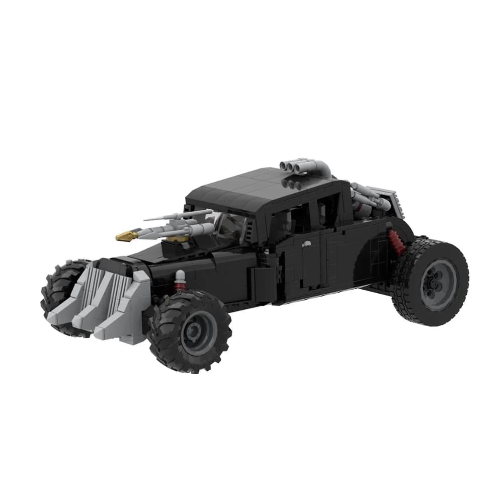 MOC Mad Max Irritable Black Chariot Building Blocks Model Movie Mad Max Fury Goddess Modified Chariot Bricks Assembled Toys Gift