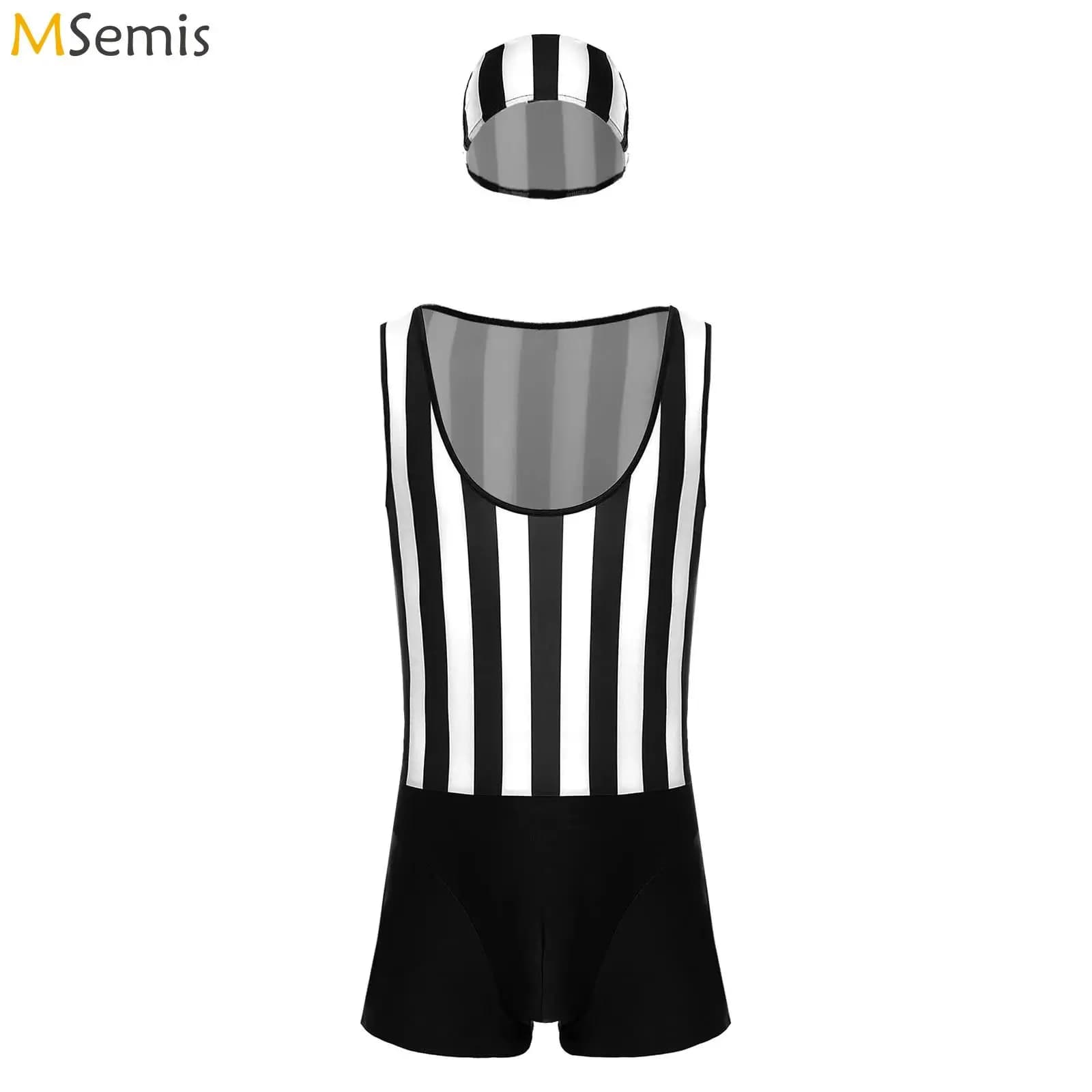 Costume da bagno da uomo a righe arcobaleno, intero, scollo basso, ad asciugatura rapida, con cappuccio da nuoto