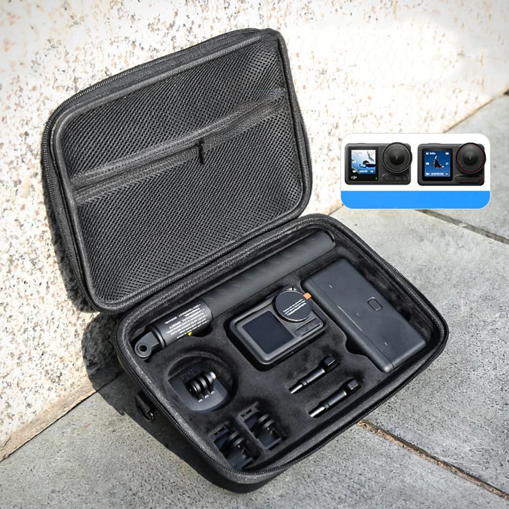 Borsa da Viaggio Anti-Graffio per Action Camera con Tracolla, Custodia Protettiva per Action 5 Pro/4/3