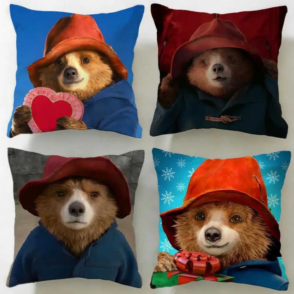 Federa per cuscino con personaggio dei cartoni animati Paddington Bear, morbida e facile da lavare – versatile per divano, letto, viaggi e ufficio