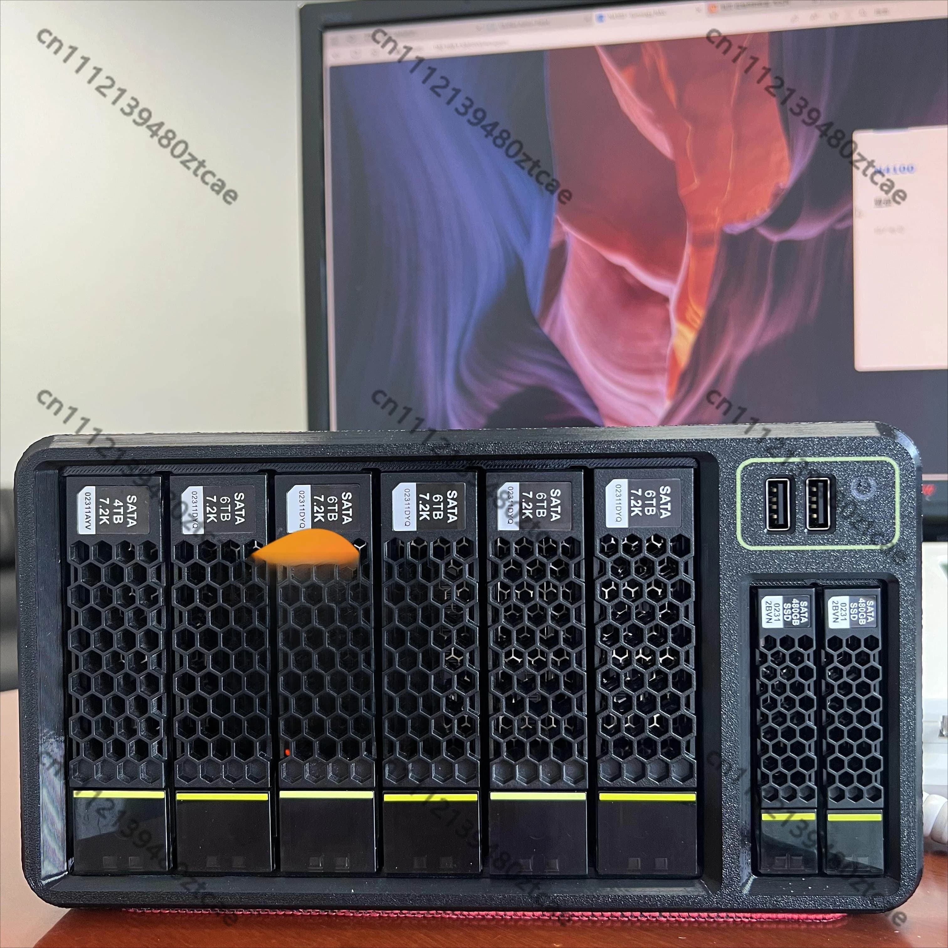 6 Bay Custom Mini NAS Chassis Home Network Multi-Disk Storage Computer Case