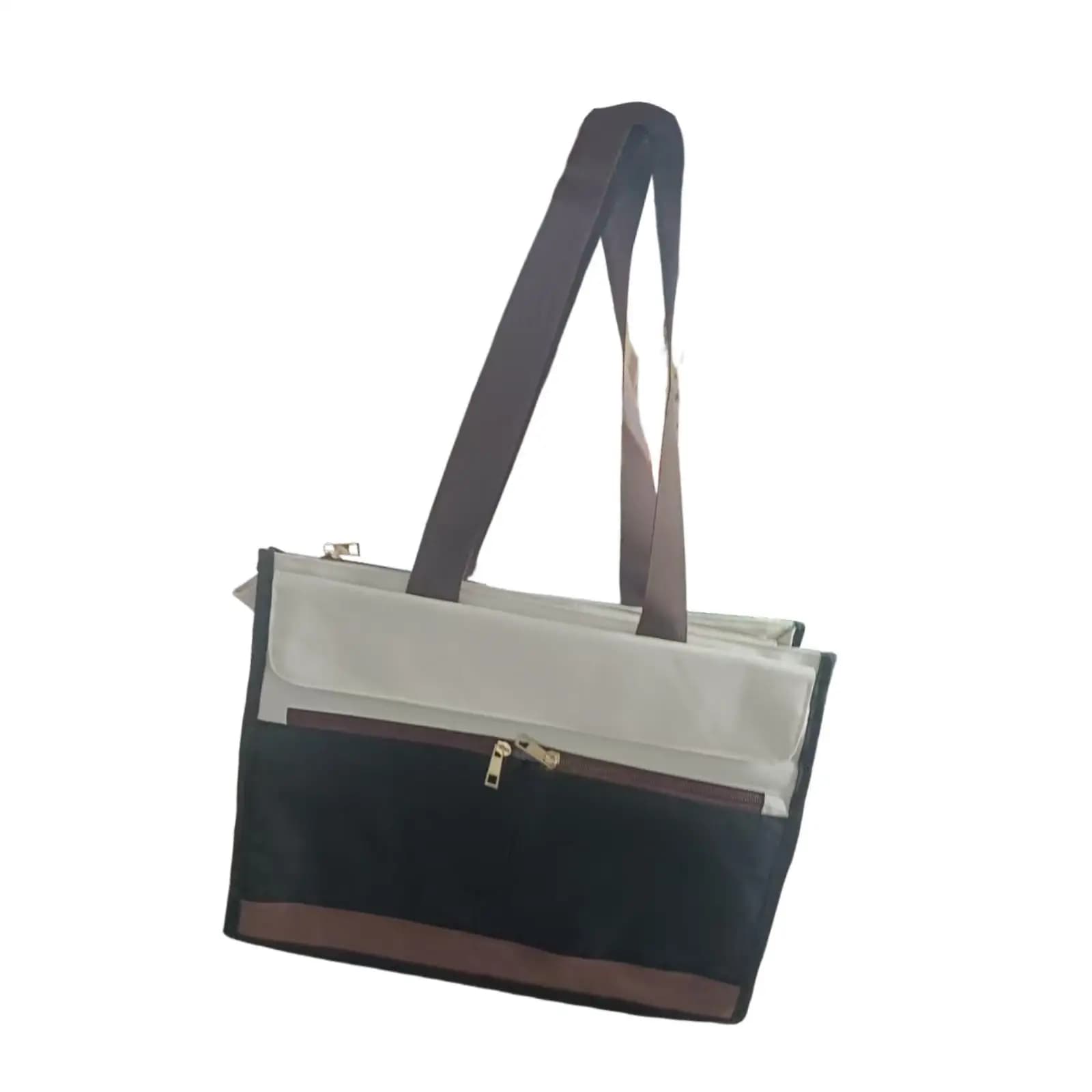 Women Tote Bag with Insulated Lunch Compartment Waterproof Zipper Pockets Work Bag for Business Electronics Accessories