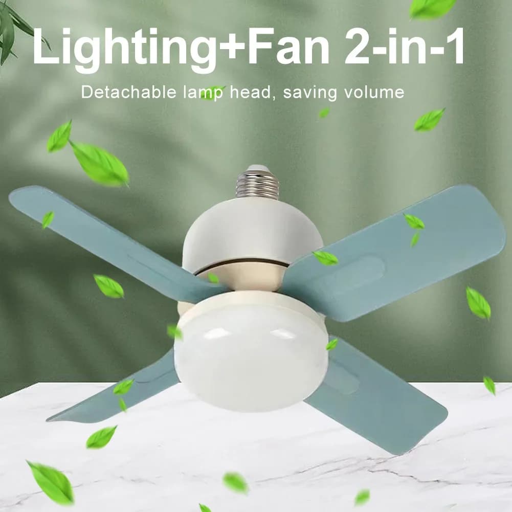 Telecomando con interfaccia GGbingo Fan + Light E27 per regolare la luminosità della velocità del vento, lampadina a LED a risparmio energetico a lunga durata, design silenzioso
