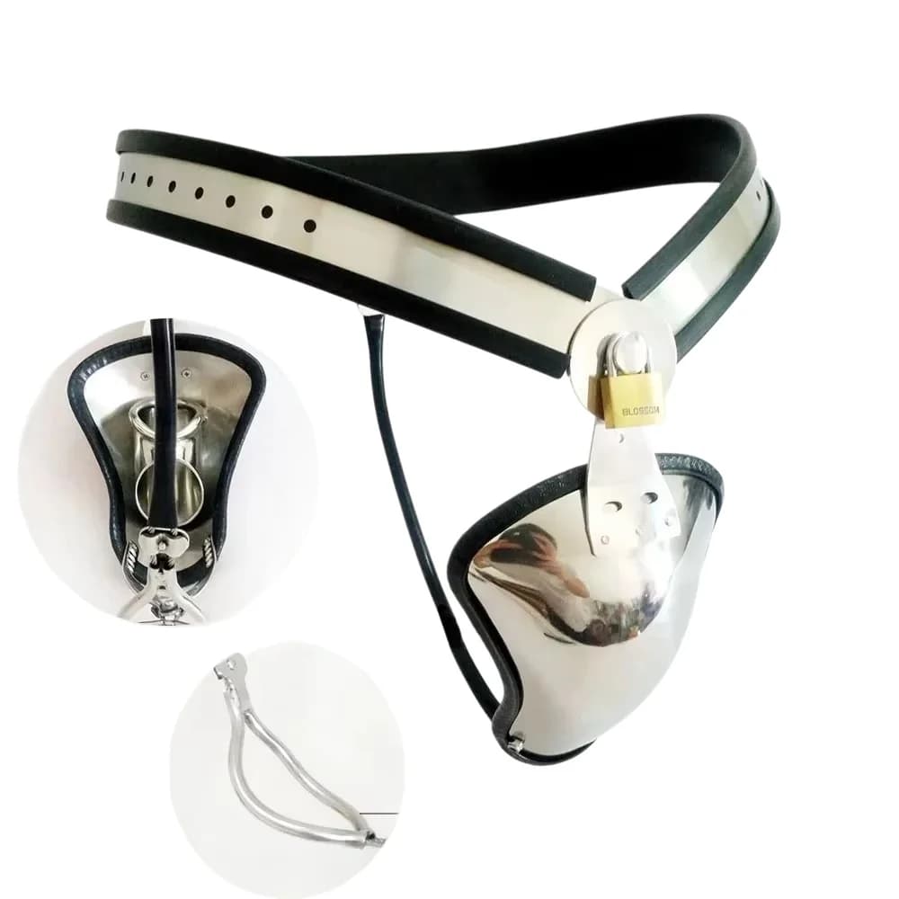 Mutandine di castità maschile in acciaio inossidabile con butt Plug cintura di castità pantaloni di bloccaggio del pene SexToys per Sissy BDSM muslimah