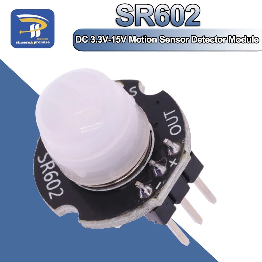MH-SR602 MINI Modulo rilevatore sensore di movimento SR602 Kit PIR a infrarossi piroelettrico Staffa interruttore sensoriale per Arduino Fai da te con lente