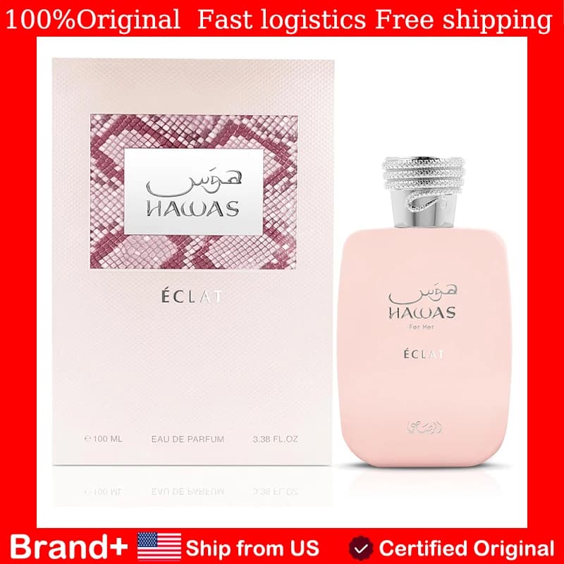 Original Arabic Perfume Rasasi Hawas Eclat for Women Eau de Parfum Spray 3.4 Ounce Eastern-Middle Eastern fragrance Arabian women's perfume natural perfume Arabian women's perfume long lasting fragrance Cologne Pheromone Portable Birthday gift