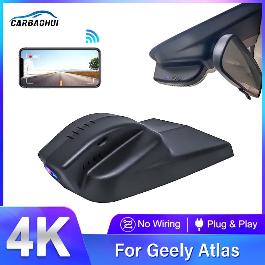 Dashboard camera for Geely Atlas. Video recorder NL-3 Dash Cam Front and rear camera 4K 2160P WiFi Car DVR Dash Cam