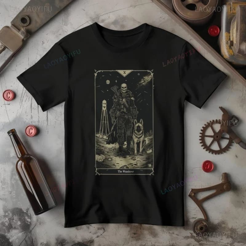 Maglietta The Wanderer Tarot Card, maglietta della serie TV, regalo perfetto per gli appassionati di videogiochi, abbigliamento da donna, abbigliamento vintage da donna, magliette in cotone