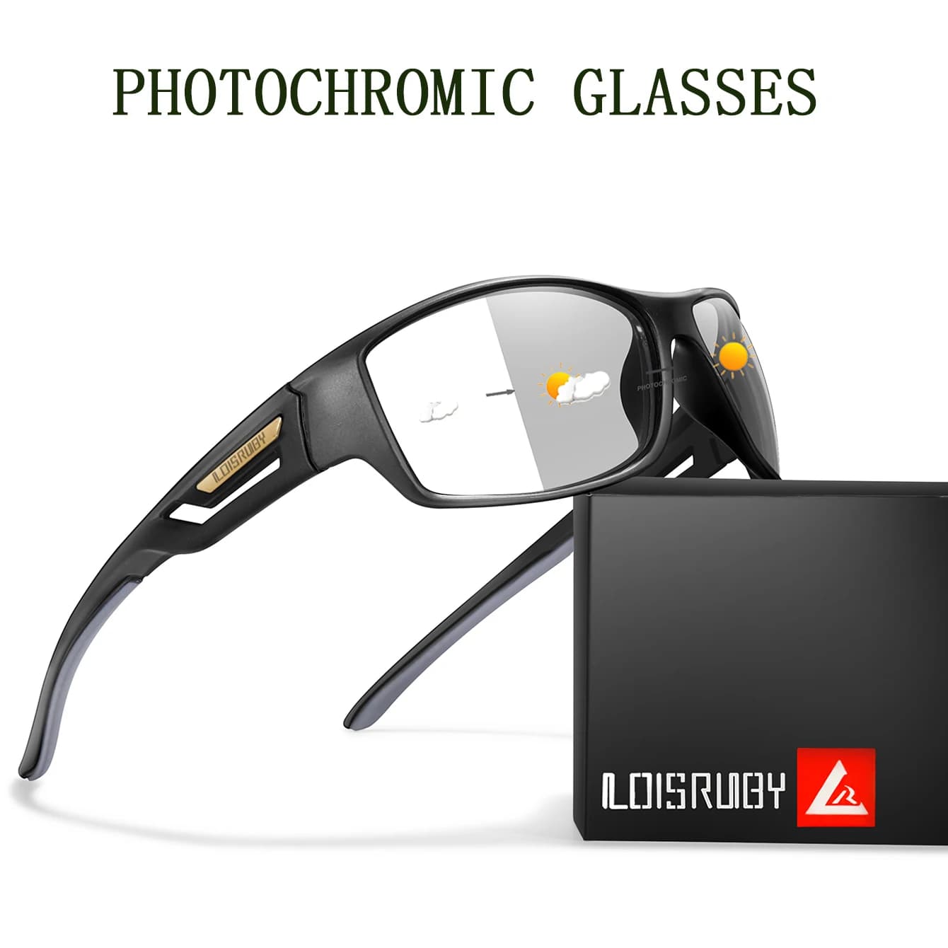 LOISRUBY Photochromic Cycling Sunglasses Men Women Outdoor Riding Travel Driving Camping Goggles Camouflage Eyewear