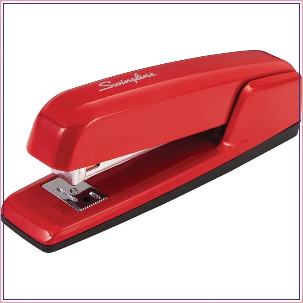 30-Sheet Heavy Duty Stapler, Jam-Free, Metal Desktop Stapler for Office, Red