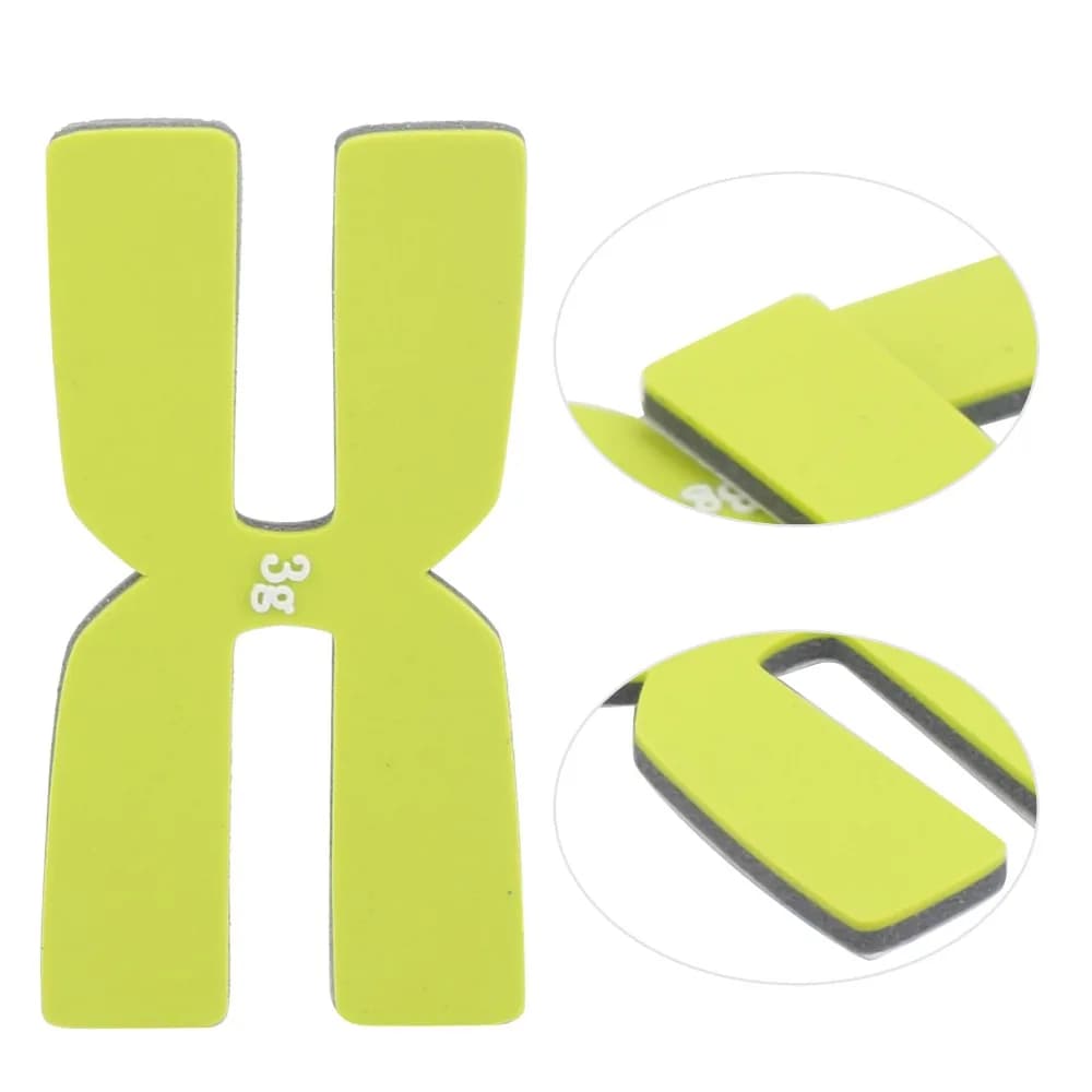 6PCS Silicone Tennis Racket Weight Strips Self Adhesive Racket Head Accessory Tennis Racquet Tapes H Shape