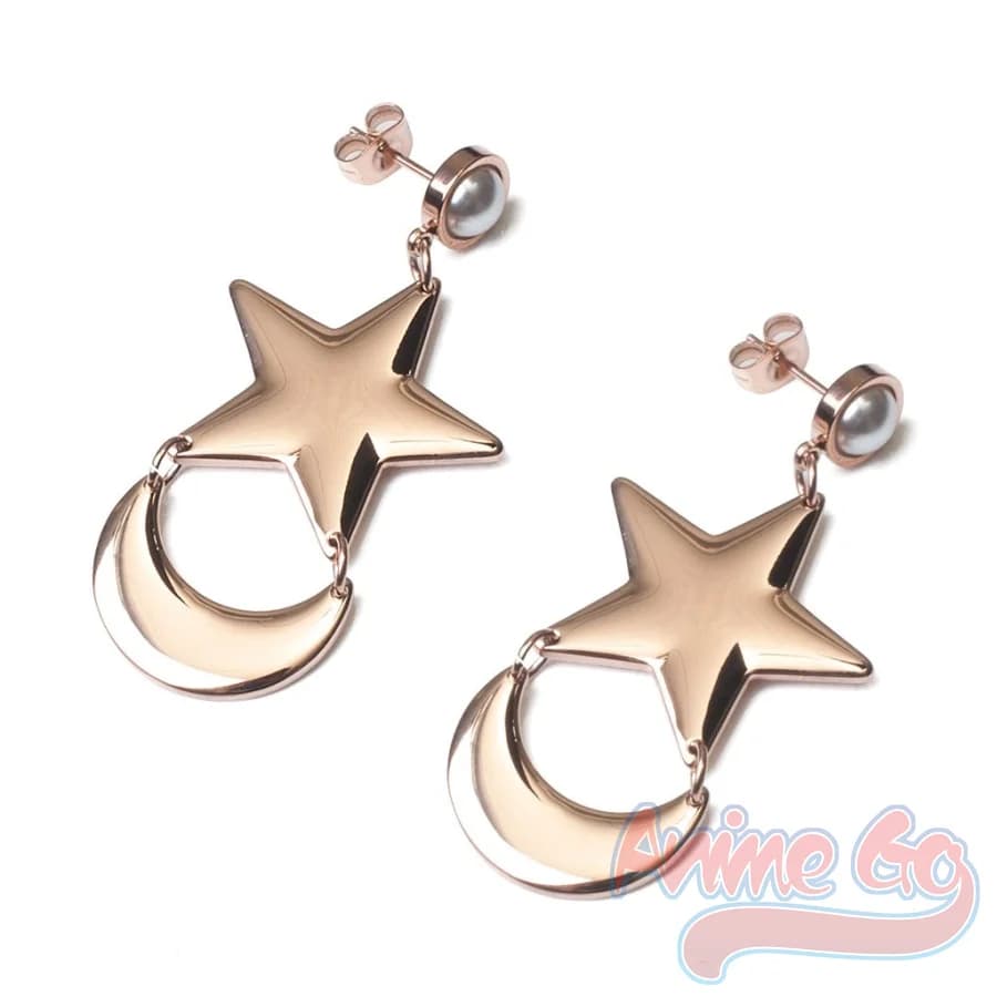 Anime Sailor Usagi Tsukino Orecchini Cosplay Stella e Luna Eardrop in cristallo