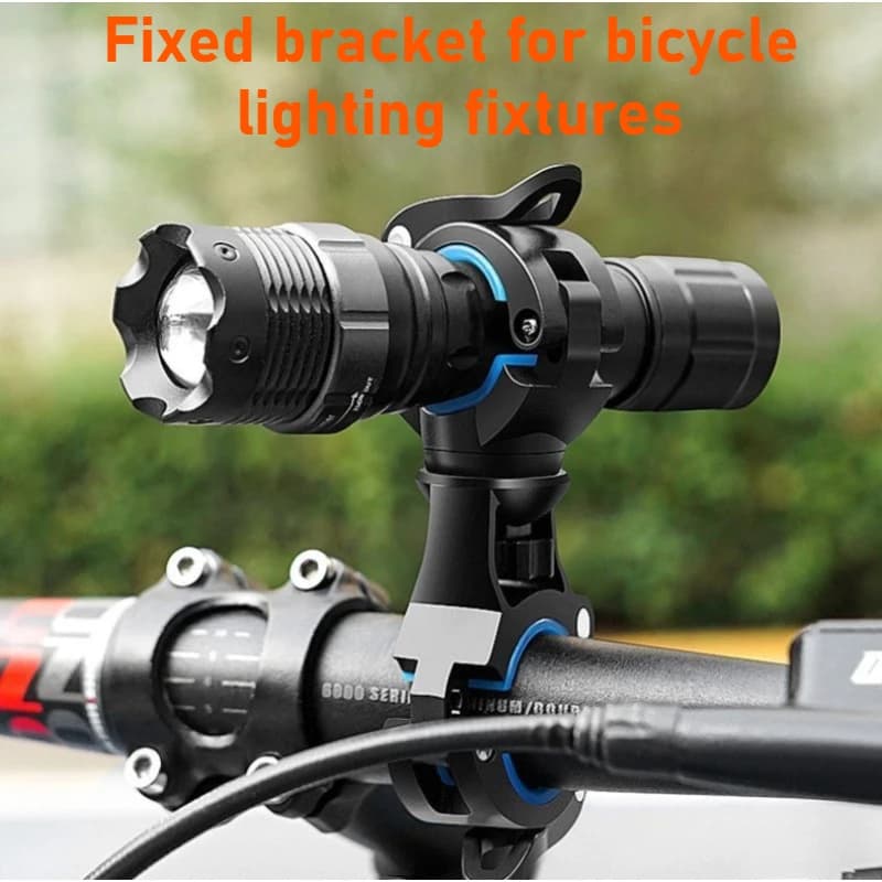 1pc 360 ° Bicycle Flashlight Holder U-Shaped Headlight Fixing Bracket Double Fixation Outdoors Cycling Essential Practical Tools