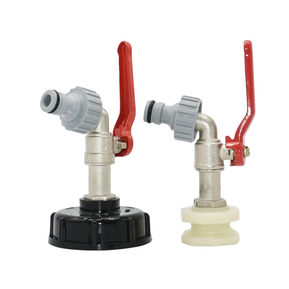 Adattatore per rubinetto IBC S60x6 filettatura 16mm connettore per capezzolo valvola raccordo per tubo da giardino accessorio in lega per serbatoio dell'acqua da esterno 1000L