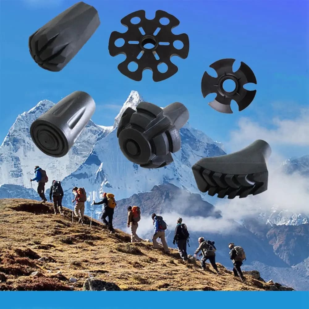 Spare tips for telescopic rods for outdoor tools protections for trekking sticks head walking stick hiking Alpenstock accessories for hiking