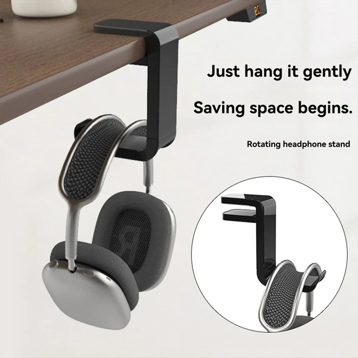 ABYB 360 ° Rotating Headphone Holder Table Headphone Stand Wall Support Desk Hook for A Game Controller Accessories