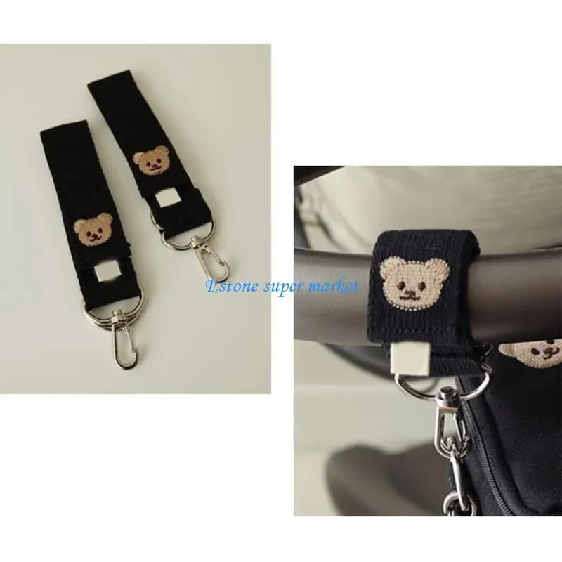 090B 2PCS Ganci per passeggino Barra per braccioli Clip per ganci per appendere Accessorio per passeggino per carrozzina
